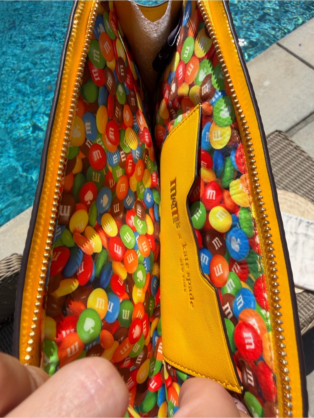 kate spade Yellow M&M's Logo Pouch - Picture 7 of 10